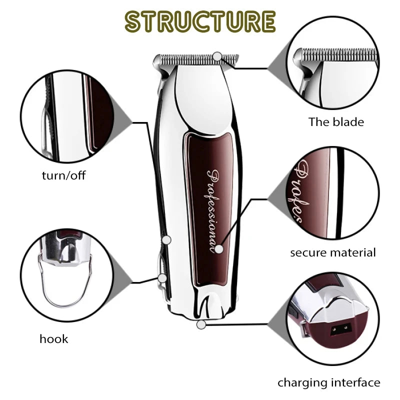 Kemei KM-9163 USB Rechargeable Professional Men Hair Trimmer