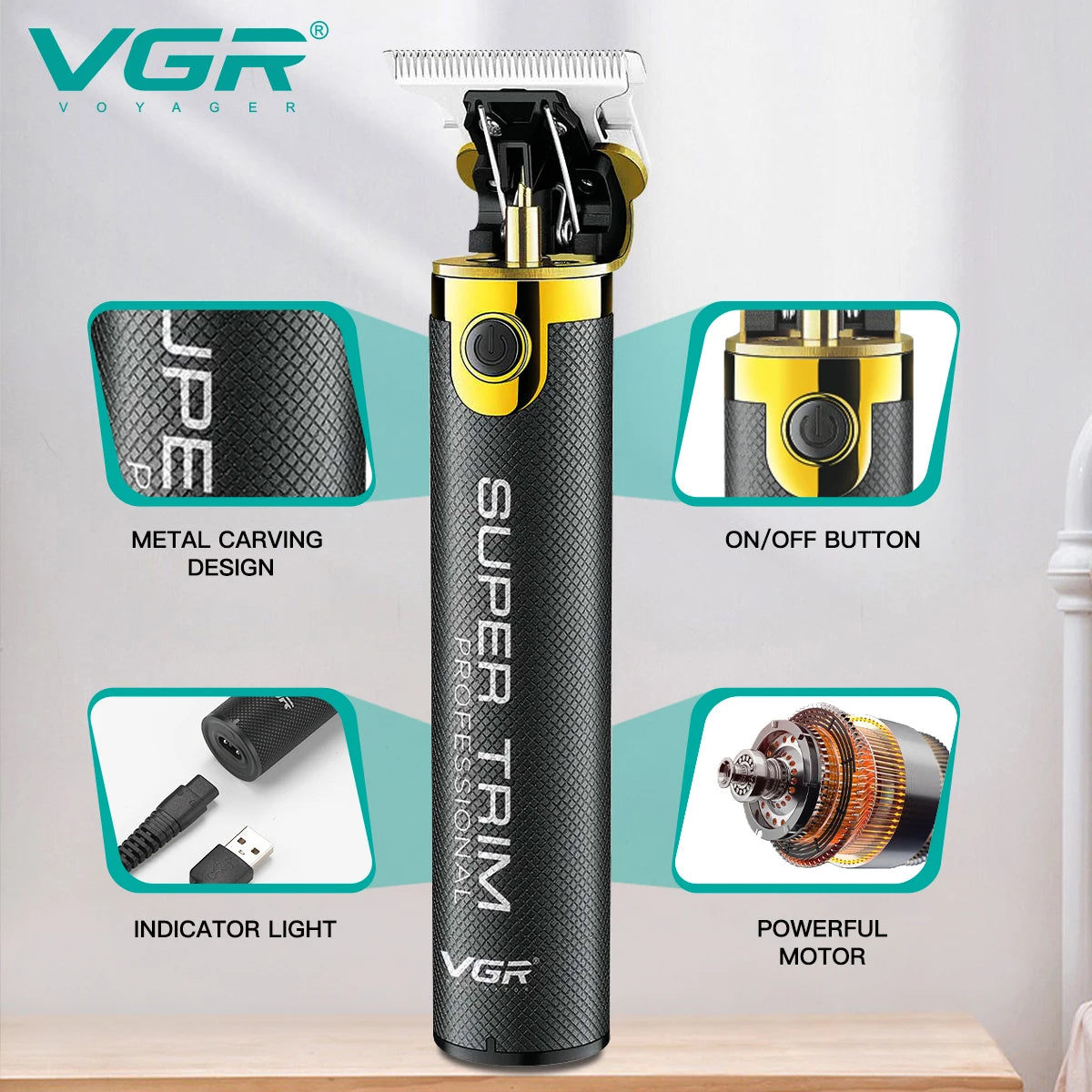 VGR Hair Trimmer Professional Hair Cutting Machine for Men V-082