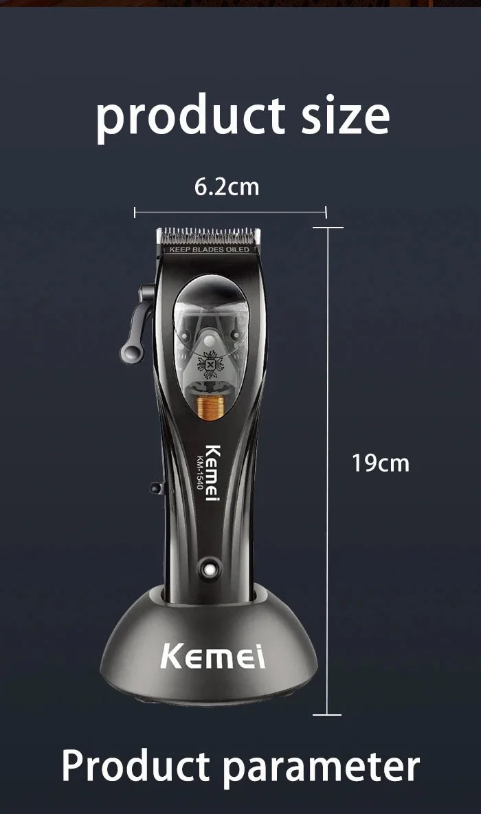 Kemei Professional Barber Cordless Hair Clipper Electric Trimmer