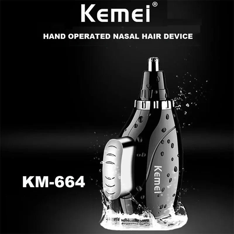 Kemei  Ear nose hair trimmer device hand-operated KM-664