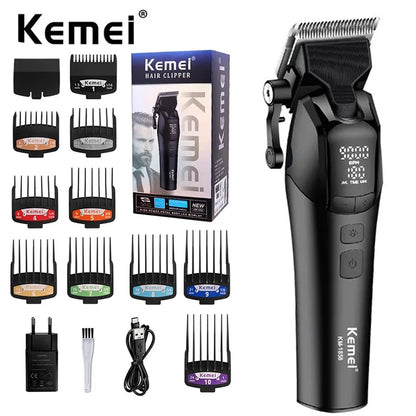 Kemei Professional Barber Hair Clippers Rechargeable Cordless