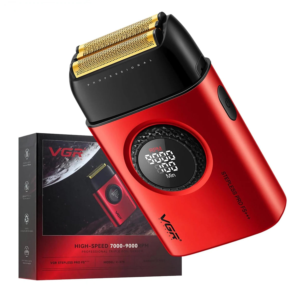 VGR Professional Beard Trimmer 9000 RPM Electric Razor V-378