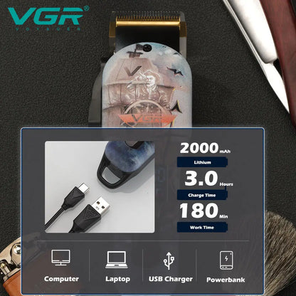 Original VGR Professional Adjustable Hair Clipper