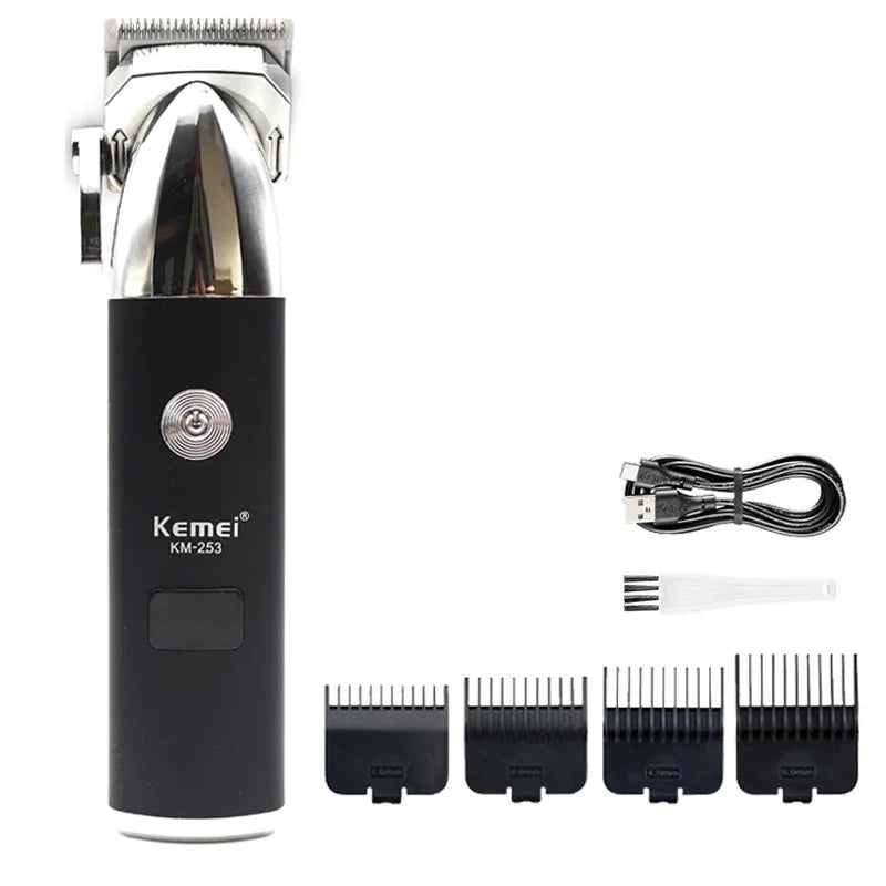Kemei KM-253 Professional Hair Clipper USB Charging Hair Cutting