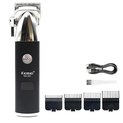 Kemei KM-253 Professional Hair Clipper USB Charging Hair Cutting