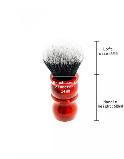Red Marble Men's Synthetic Hair Beard Brush