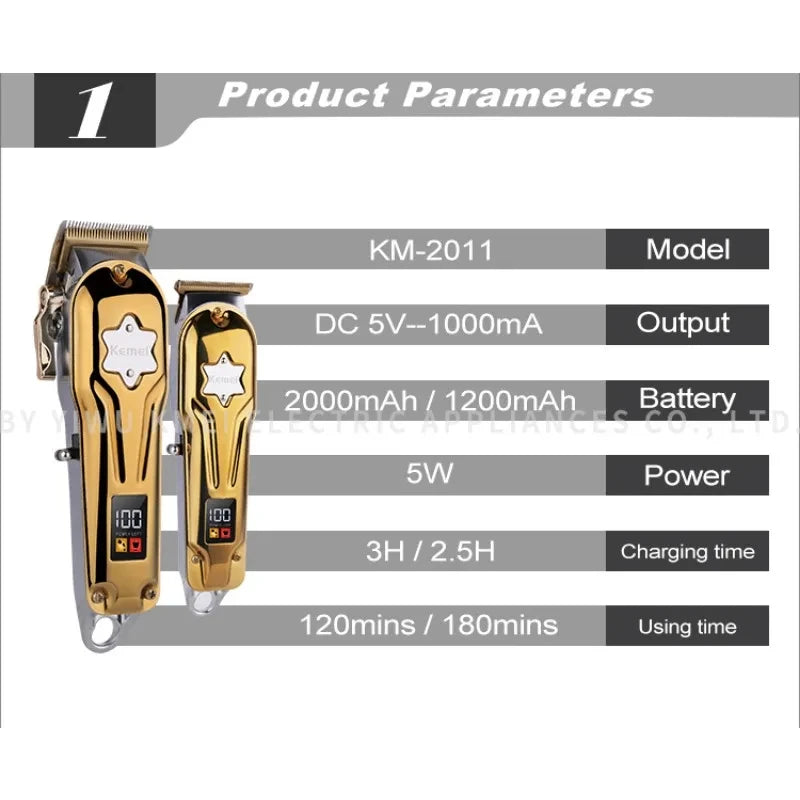 Kemei KM-2011 New Men's Electric Hair trimmer Two-Piece Suit