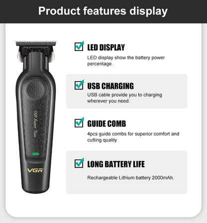 VGR Hair Trimmers Professional Barber Cordless Clippers V-995