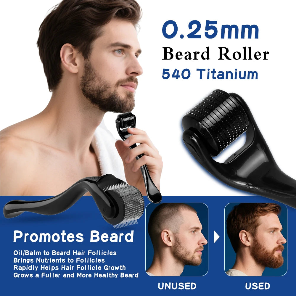540 Needles for Facial Skin Body Hair Growth Derma Roller