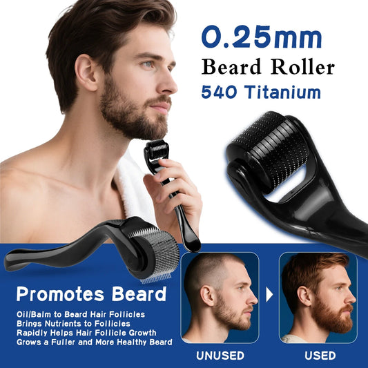 540 Needles for Facial Skin Body Hair Growth Derma Roller