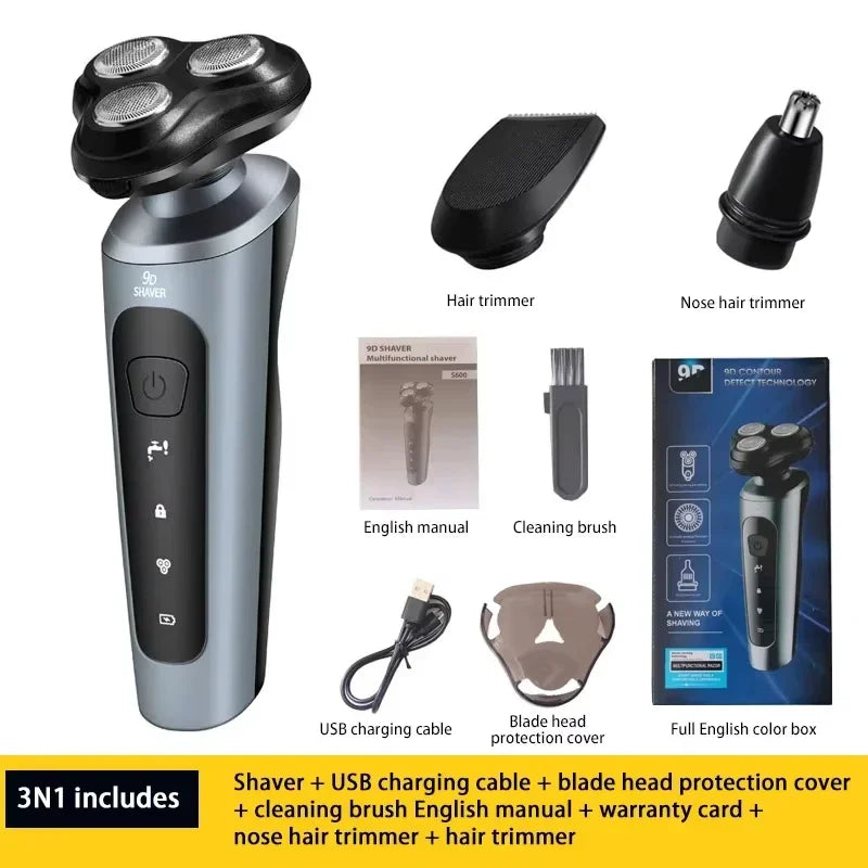 Lenovo Electric Shaver Multi Functional 9D Water Wash High Power
