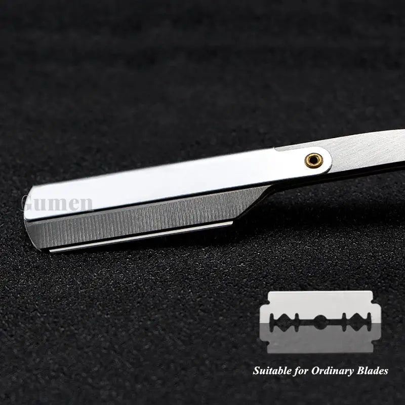 Men Straight Barber Edge Razors Pro Stainless Steel Folding Shaving G1220