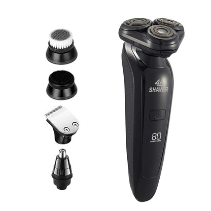 5-in-1 Men's electric shaver rechargeable rotary shaver