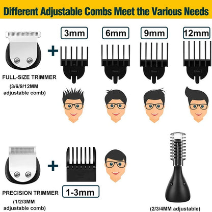 11in1 multi hair trimmer men facial, beard, body grooming kits
