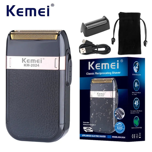 Kemei Shaver Professional Razor Waterproof Electric Razor Cordless