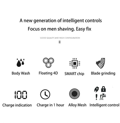 ZOZEN Electric Razor Electric Shaver Washable Rechargeable Clipper