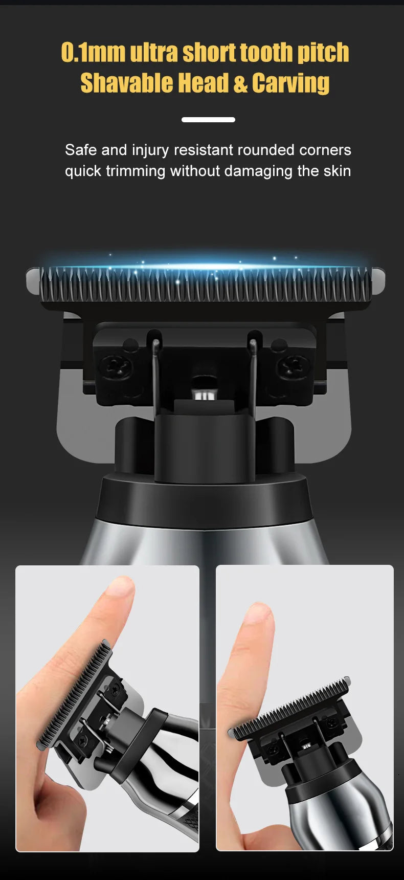 HIENA Hair Clipper For Men Professional Cordless Electric Beard Trimmer