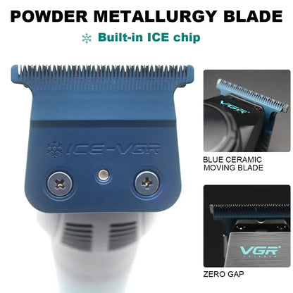 VGR V-946 Ice Tech Barber Trimmer Machine DLC T Blade