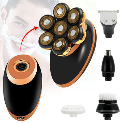 Men 7D Floating Men Electric Shaver Wet Dry Beard Hair Trimmer