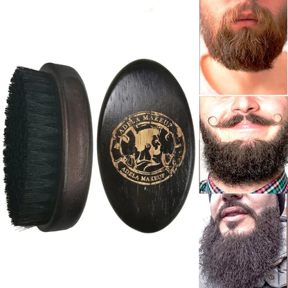 Fur Boar Wild Men Beard Brush Wood Bristle Professional Brush