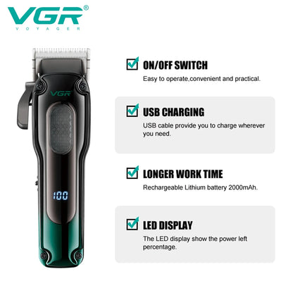 VGR V-013 professional electric clipper 6500 RPM
