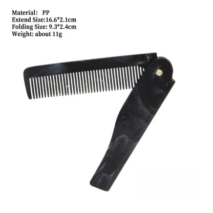 Portable Steel Combs Folding Pocket Beard Comb For Men