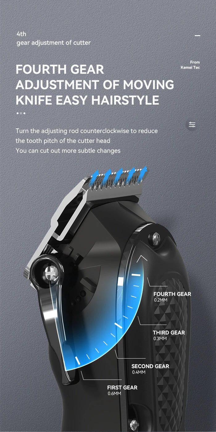 Kemei KM-1071 USB Charging Cordless Hair Salon Clipper