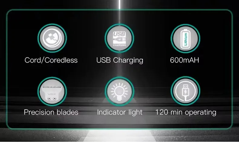 VGR Hair Trimmer Rechargeable Electric Professional Hair Clipper V-030