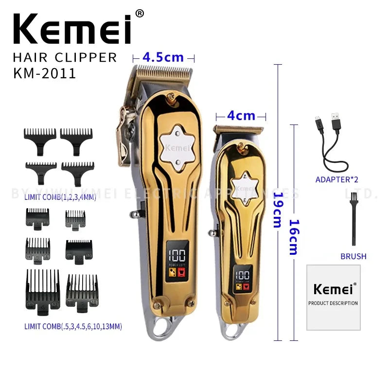 Kemei KM-2011 New Men's Electric Hair trimmer Two-Piece Suit