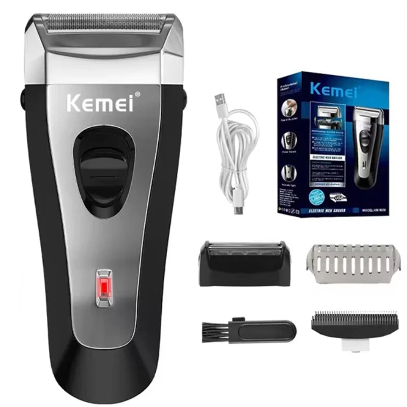 Kemei Reciprocating Electric Shaver For Men Cordless Razor