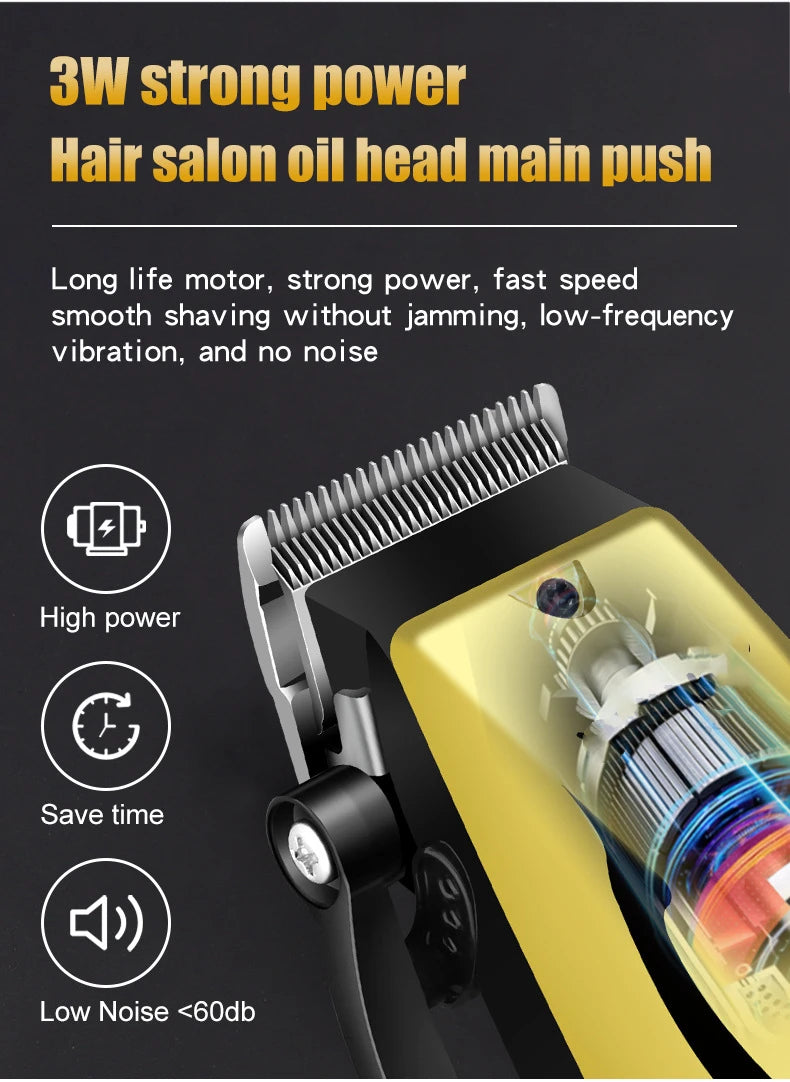 USB Rechargeable Hair Clippers for Men, Three-piece Set