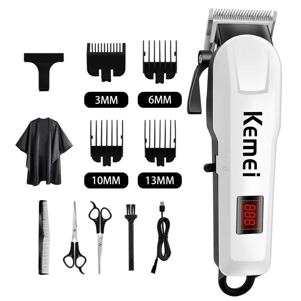 Kemei-809A Professional Hair Trimmer Adjustable Electric Clipper