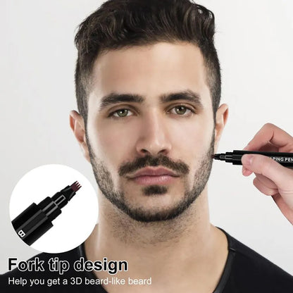 Waterproof Beard Pen Beard Filler Pencil And Brush Beard Pencil