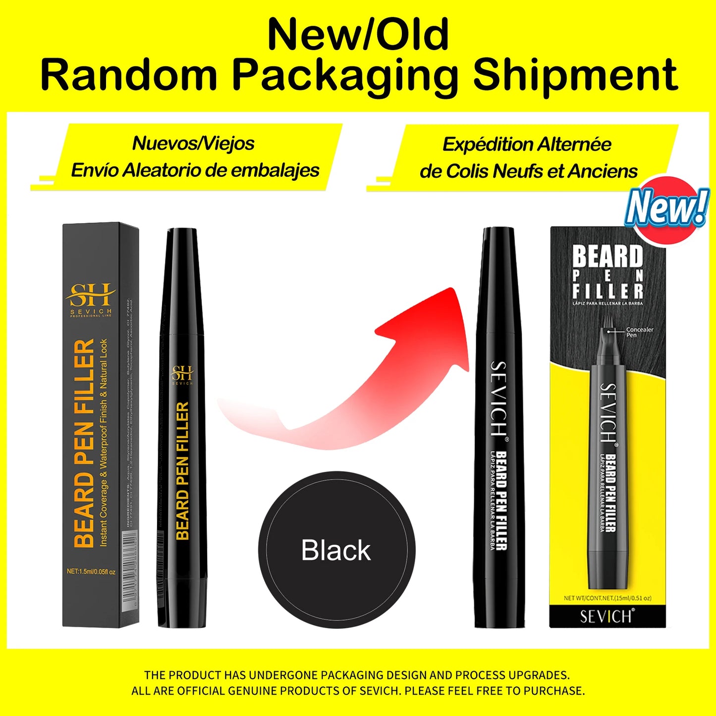 Waterproof Beard Pen Filler Men Moustache Coloring Pen Beard