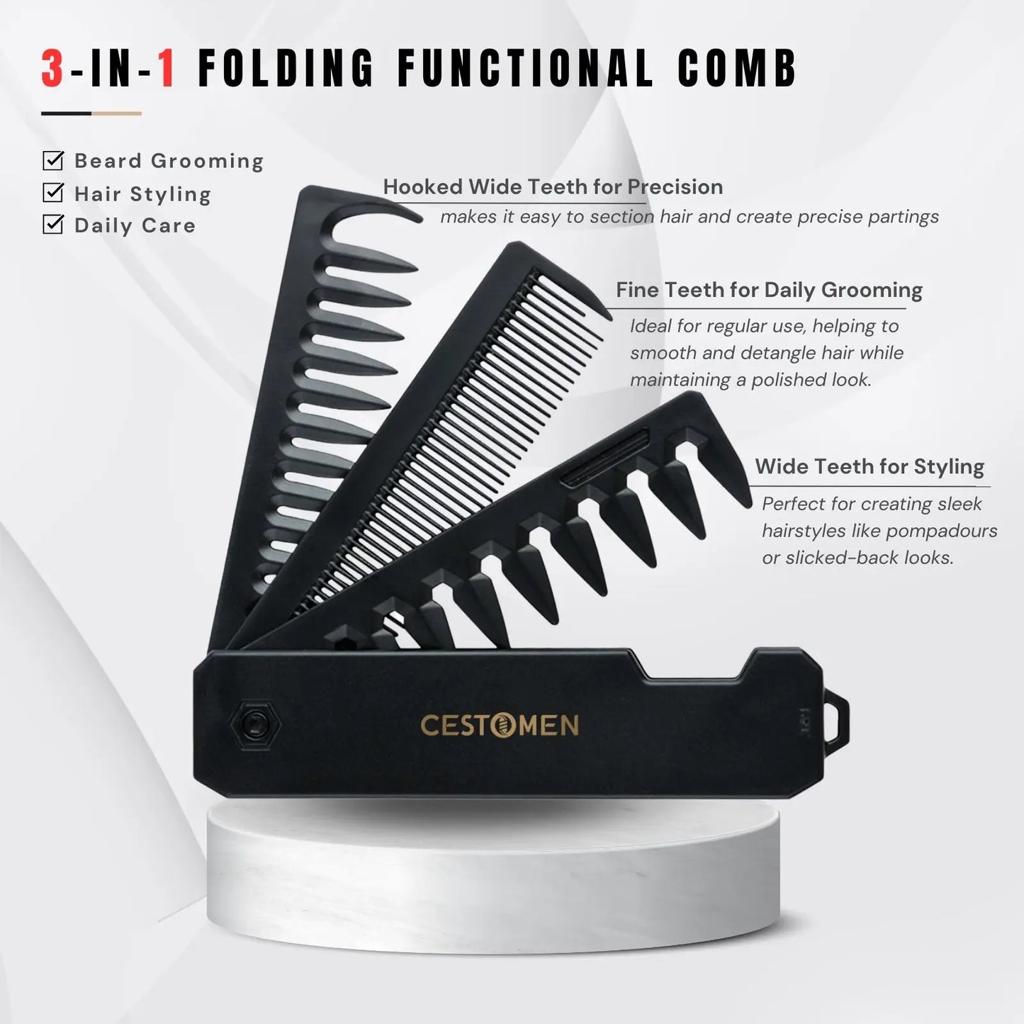 Cestomen Pro Bristle Hair Beard Shaving Brush For Men