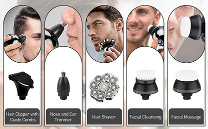 YUNCHi 6 in 1 Grooming Kit Electric Shaver Men's Beard