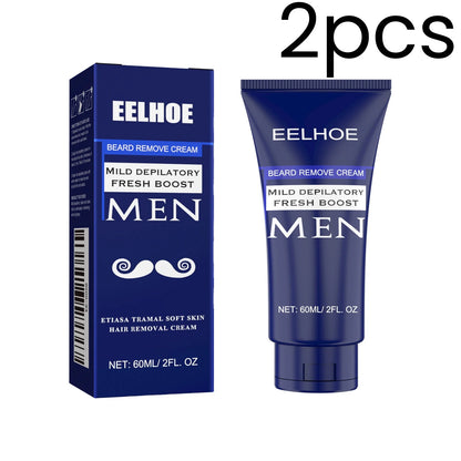 EELHOE Men Cream Gentle Painless Beard Remove Cream 60ml
