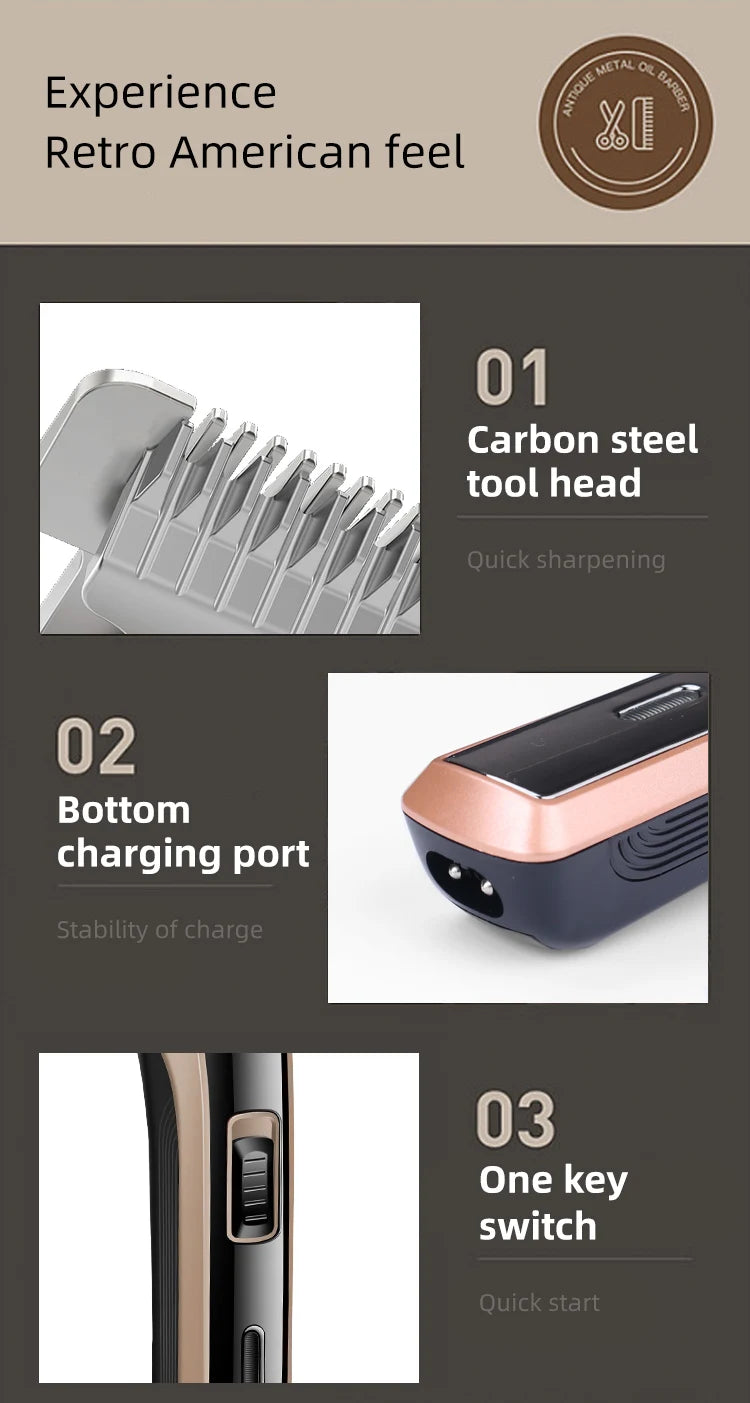 Kemei 418 Professional Electric Hair Clipper Styling Tool