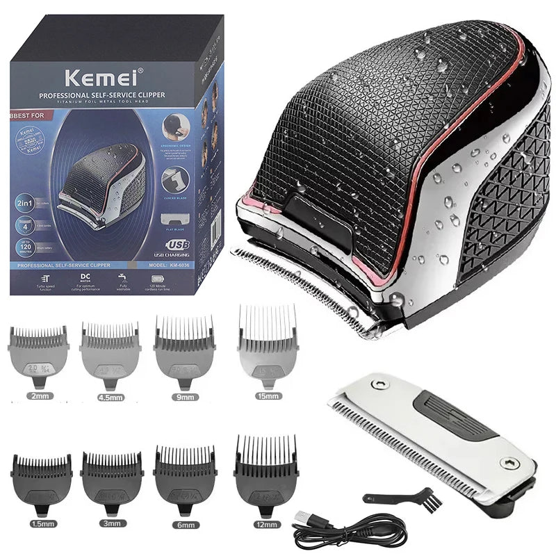 Wet & Dry Self-Haircut Electric Beard Hair Trimmer For Men