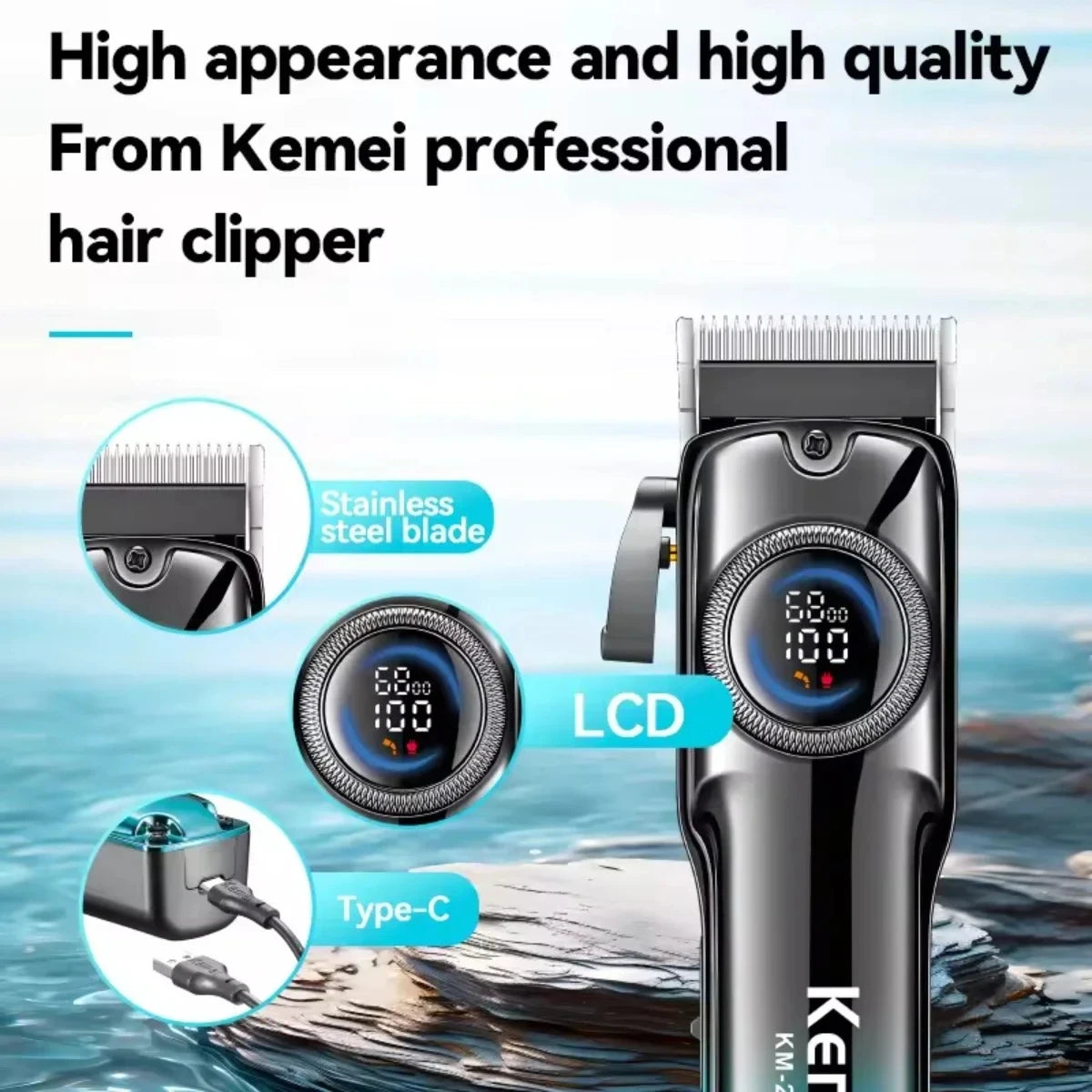 KM-2279 Electric Hair Clippers Fast-Charging Large-Capacity