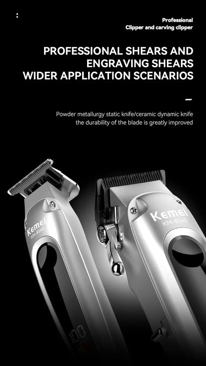 Kemei Professional Barber Hair Clippers and Trimmers Set