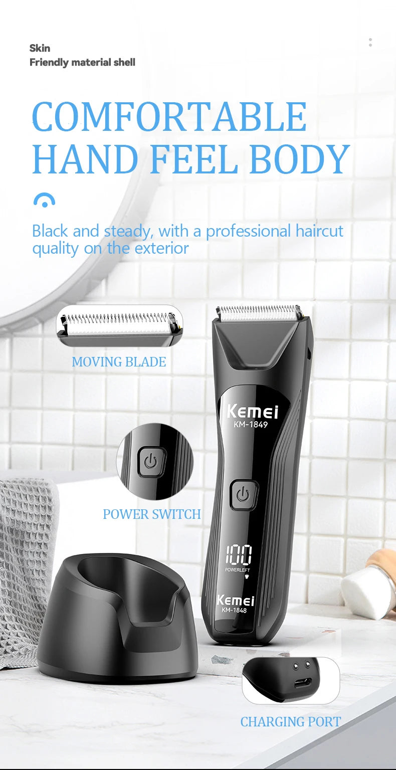 KEMEI fast charging digital washable personal trimmer KM-1849