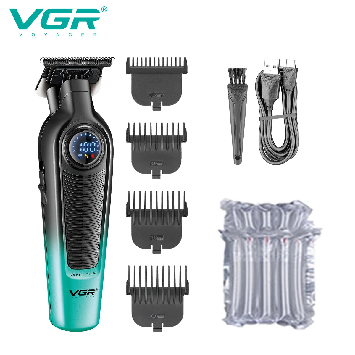 VGR Professional Barber Clippers Cordless Rechargeable V-996