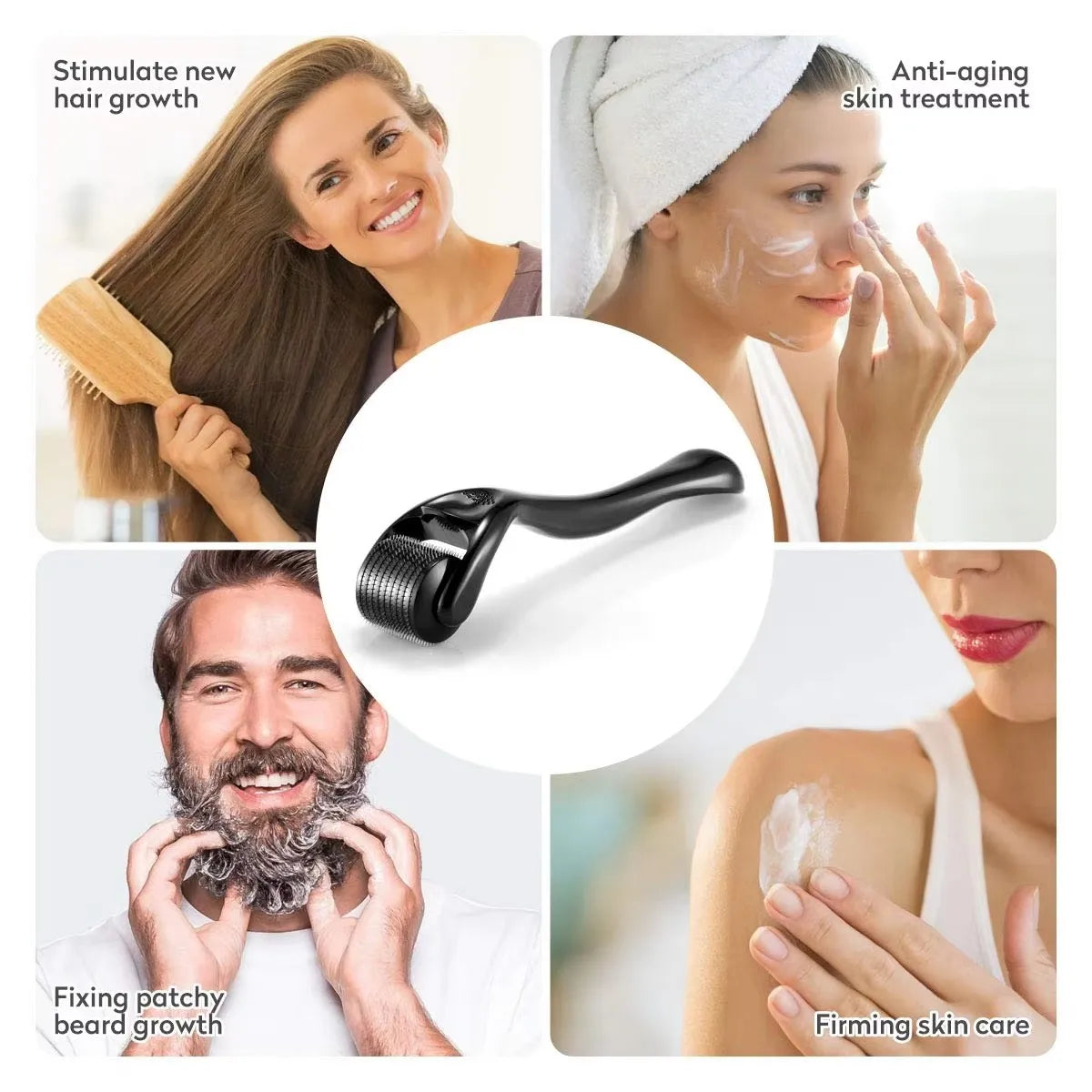 540 Micro Needles Derma Roller for Beard & Hair Growth