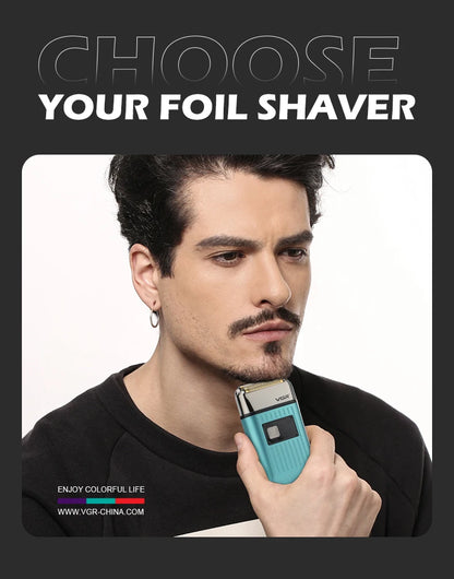 VGR V-357 reciprocating shaver alloy double blade deep cleaning shaver