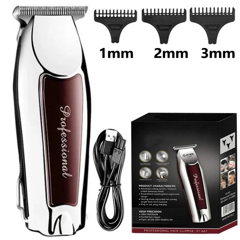Rechargeable cordless hair trimmer for men grooming