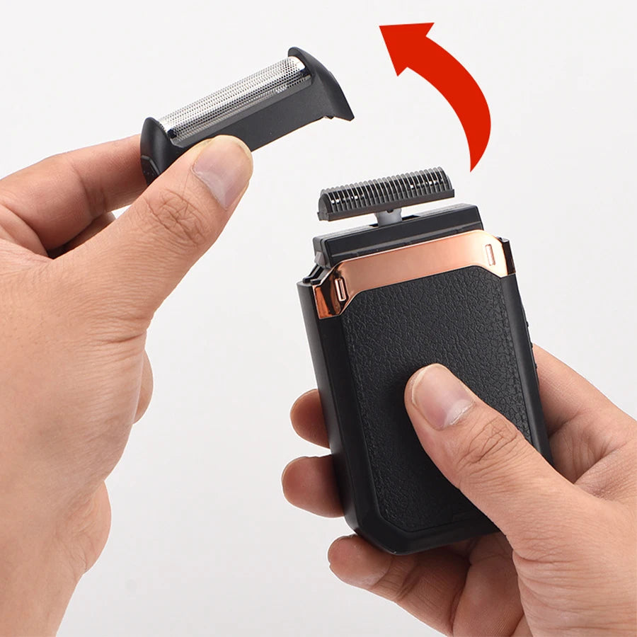 Stainless steel electric shaver USB rechargeable shaving device