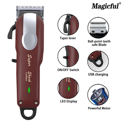 Magicful Professional Hair Clipper Beard Shaver Hair Cutting Machine