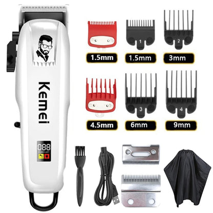 Kemei Hair Clipper or Blades or Limit Combs Wireless Trimmer KM-PG809A