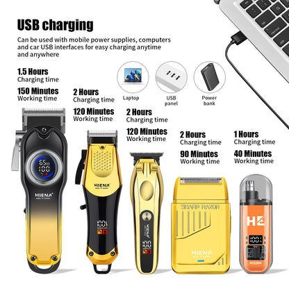 Grooming Kit Professional Trimmer Rechargeable Hair Clippers